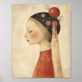 Portrait einer Weihnachtsfrau Poster (Vorne)