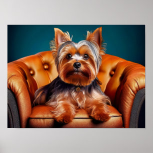 Portrait einer Yorkie Poster