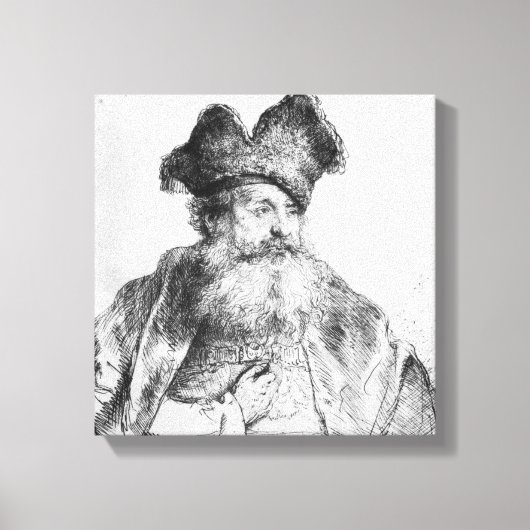 Portrait eines alten Mannes Leinwanddruck (Vorderseite)