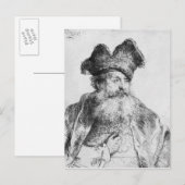 Portrait eines alten Mannes Postkarte (Vorne/Hinten)