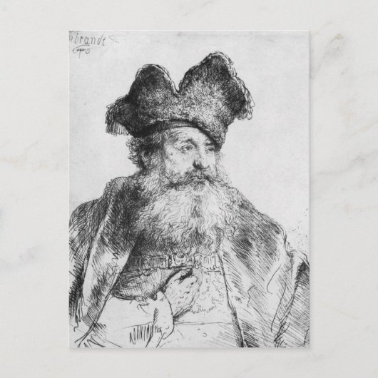 Portrait eines alten Mannes Postkarte (Vorderseite)