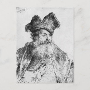 Portrait eines alten Mannes Postkarte
