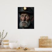 Portrait eines alten Steinkohlebergwerks im 19. Ja Poster (Küche)