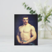 Portrait eines Athleten Postkarte (Stehend Vorderseite)