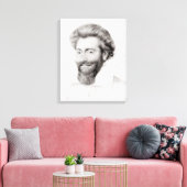 Portrait eines Barteten Leinwanddruck (Insitu (Wohnzimmer))