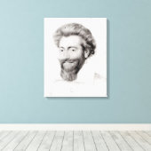 Portrait eines Barteten Leinwanddruck (Insitu (Holzboden))