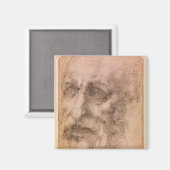 Portrait eines Barteten Magnet (Vorderseite/Rückseite)