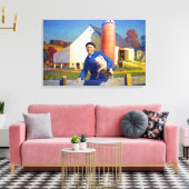 Portrait eines Bauern NC Wyeth 1943 Americana Art Leinwanddruck (Insitu (Wohnzimmer))