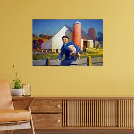 Portrait eines Bauern NC Wyeth 1943 Americana Art Poster