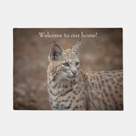 Portrait eines Bobcat Fußmatte (Vorderseite)