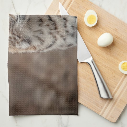 Portrait eines Bobcat Geschirrtuch (Viertel Falte)