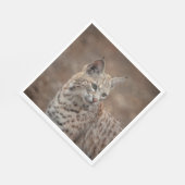 Portrait eines Bobcat Serviette (Ecke)