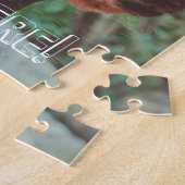 Portrait eines braunen Alpakas Puzzle (Seite)