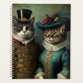 Portrait eines Cat Couple in Extravaganten Kleider Planer (Vorderseite)