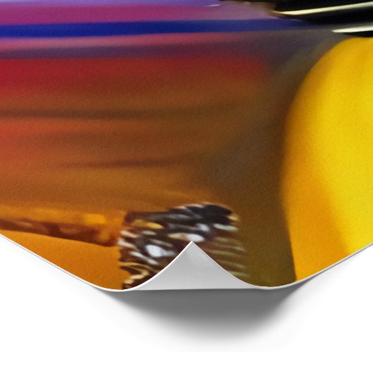 Portrait eines coolen gelben Roboters | Art der AI Poster (Ecke)