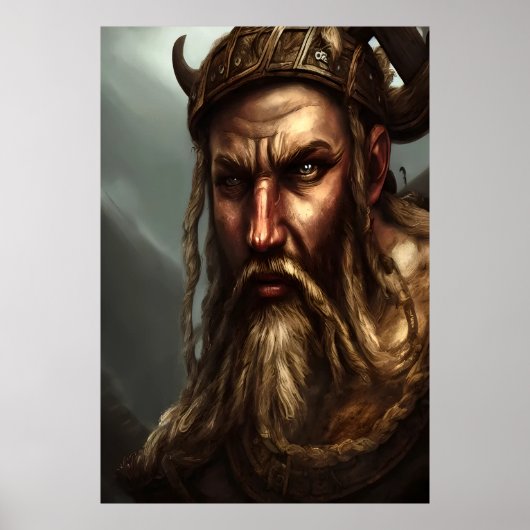 Portrait eines dänischen Besuchs | AI Art Poster (Vorne)