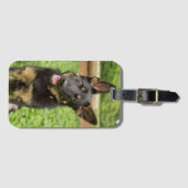 Portrait eines deutschen Hirten Gepäckanhänger (Vorderseite (Horizontal))