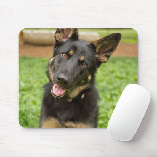 Portrait eines deutschen Hirten Mousepad (Mit Mouse)
