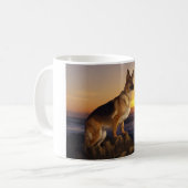 Portrait eines deutschen Schäferhundes oder elsäss Kaffeetasse (Vorderseite Links)