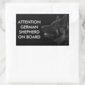 Portrait eines deutschen Schäferhundes Rechteckiger Aufkleber (Tasche)