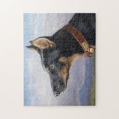 Portrait eines Doberman | Carl Reichert Puzzle (Vertikal)