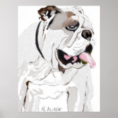 Portrait eines englischen Bulldoggen Poster (Vorne)
