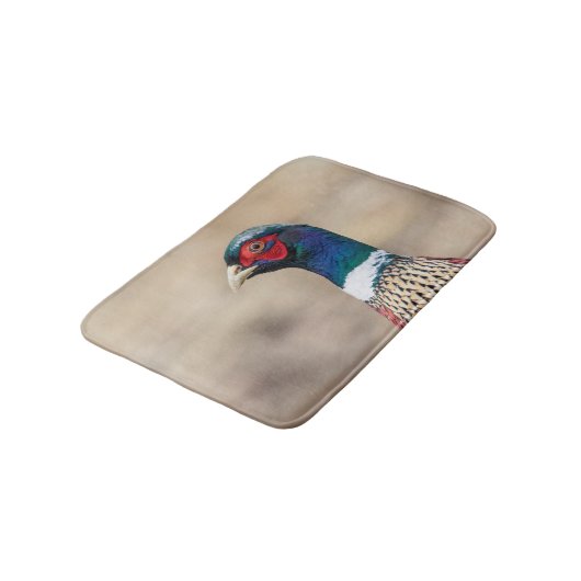 Portrait eines Fasans Badematte (Schrägansicht)