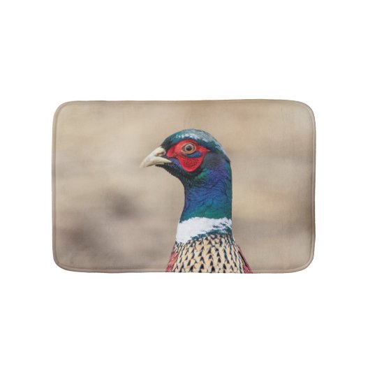 Portrait eines Fasans Badematte (Vorderseite)