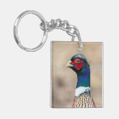 Portrait eines Fasans Schlüsselanhänger (Vorderseite links)