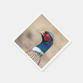 Portrait eines Fasans Serviette (Ecke)