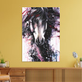 Portrait eines Feuerpferdes abstrakt Leinwanddruck (Insitu (Wohnzimmer))