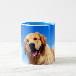 Portrait eines Goldenen Retriever Zweifarbige Tasse