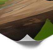 Portrait eines grünen Gnome-Hybrids | Art der AI Poster (Ecke)