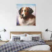 Portrait eines Hundes Leinwanddruck (Insitu (Schlafzimmer))