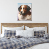 Portrait eines Hundes Leinwanddruck (Insitu (Schlafzimmer))