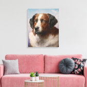 Portrait eines Hundes Leinwanddruck (Insitu (Wohnzimmer))