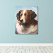 Portrait eines Hundes Leinwanddruck (Insitu (Holzboden))