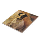 Portrait eines Jacks Russell Dog (Tierart) Fliese (Seite)