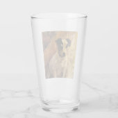 Portrait eines Jacks Russell Dog (Tierart) Glas (Rückseite)