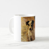 Portrait eines Jacks Russell Dog (Tierart) Kaffeetasse (Vorderseite Links)