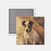 Portrait eines Jacks Russell Dog (Tierart) Magnet (Vorderseite/Rückseite)