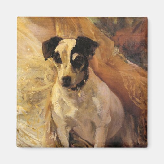 Portrait eines Jacks Russell Dog (Tierart) Magnet (Vorne)