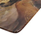 Portrait eines Jacks Russell Dog (Tierart) Schneidebrett (Ecke)