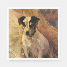 Portrait eines Jacks Russell Dog (Tierart) Serviette