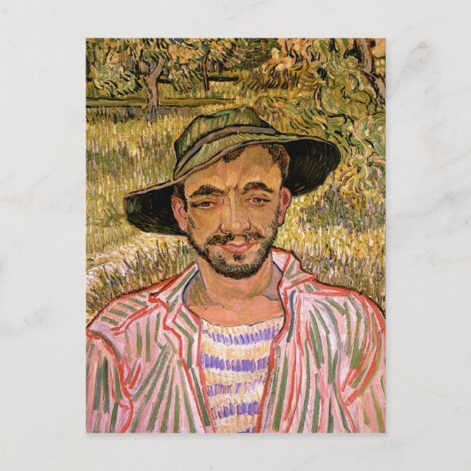 Portrait eines jungen Bauern, Van Gogh Fine Art Postkarte (Vorderseite)
