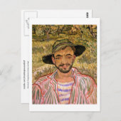 Portrait eines jungen Bauern, Vincent van Gogh Postkarte (Vorne/Hinten)