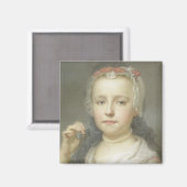 Portrait eines jungen Mädchens Magnet (Vorderseite/Rückseite)