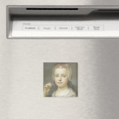 Portrait eines jungen Mädchens Magnet (In Situ (Geschirrspüler))