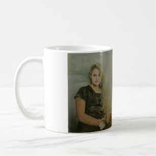 Portrait eines jungen Mädchens mit einer Tasse der