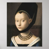 Portrait eines jungen Mädchens - Petrus Christus Poster (Vorne)